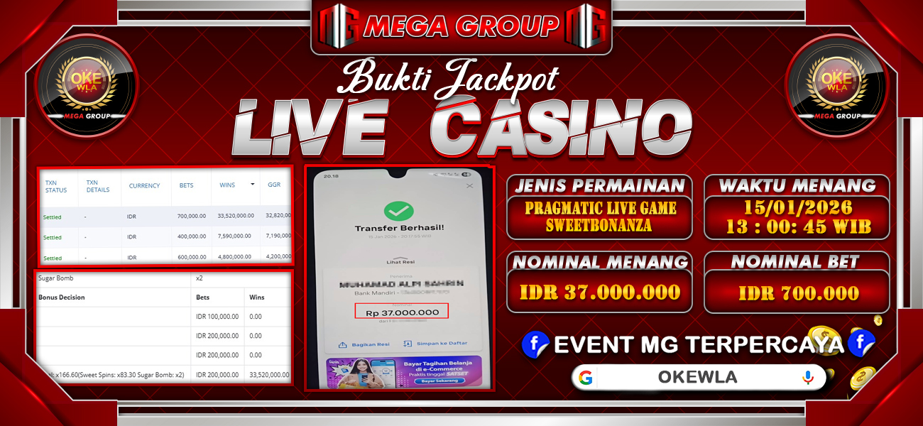 Bukti JP situs Okewla hari Kamis, 15 Januari 2026